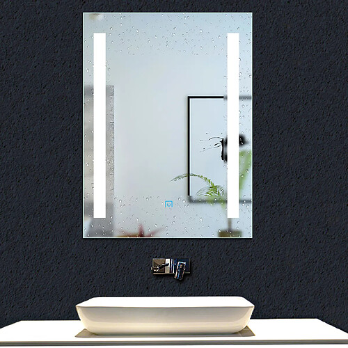 Miroir de salle de bain avec lumières Led 45x60cm (LxH)