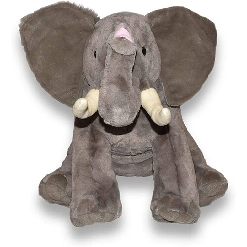 Wild Republic peluche Little Biggies Éléphant de 53 cm gris