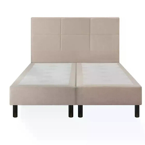 Sommier Epeda Enchanteur Boxspring 3 en 1 Chenillé Lin 200x200 - Double Sommier