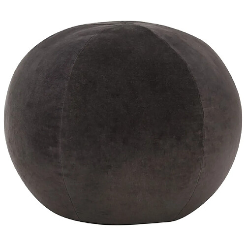 vidaXL Pouf Velours de coton 50 x 35 cm Anthracite