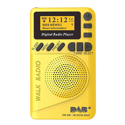 Universal Radio de poche Portable DAB + Radio numérique Batterie rechargeable Radio FM Affichage LCD Prise UE Haut-parleur Drop Transport | Radio