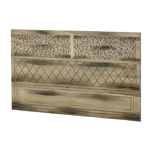 GEESE HOME 10463-Tête de lit en bois de peuplier naturel, 110x60 cm