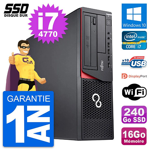 PC Fujitsu Esprimo E920 DT Intel Core i7-4770 RAM 16Go SSD 240Go Windows 10 Wifi · Occasion