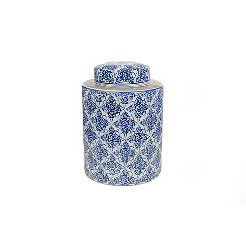 Boîte Romimex Bleu Blanc Porcelaine 20 x 28 x 20 cm