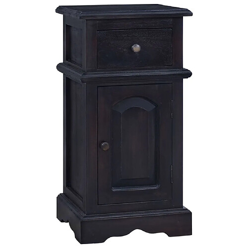 Maison Chic Table de chevet,Table de nuit,Table d'appoint pour salon Café noir clair Bois d'acajou massif -MN70987