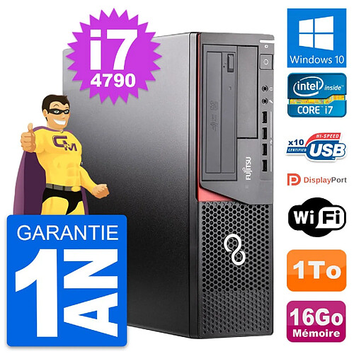 PC Fujitsu Esprimo E920 DT Intel i7-4790 RAM 16Go Disque 1To Windows 10 Wifi · Occasion