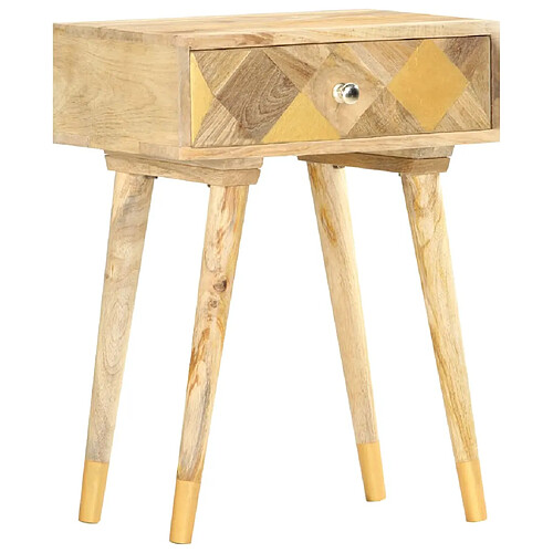 vidaXL Table de chevet 43 x 30 x 58 cm Bois de manguier massif