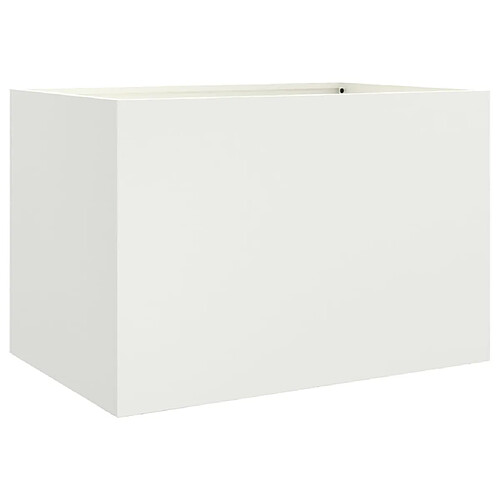 Maison Chic Jardinière,Bac à fleurs - pot de fleur blanc 62x40x39 cm acier laminé à froid -GKD54976