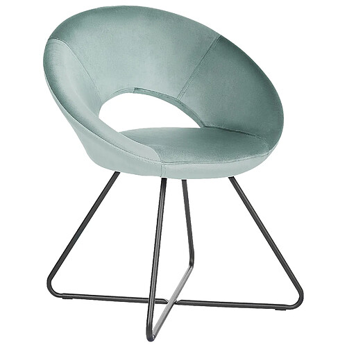 Beliani Chaise de salle à manger Velours Vert menthe RACHEL