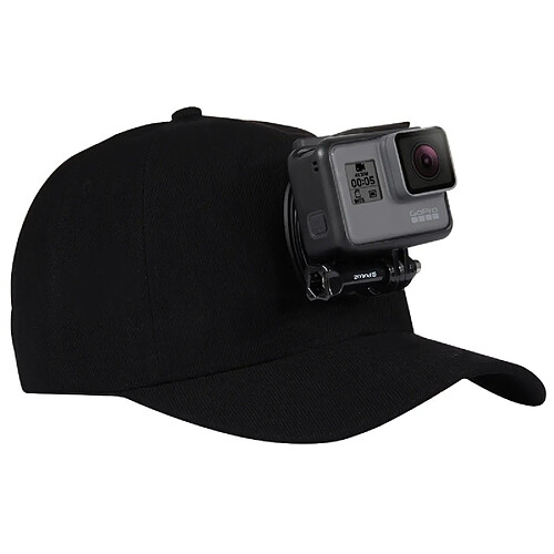 Wewoo Pour GoPro HERO6 / 43225 noir Session / 4 Session / 43163 + / 3/2/1, Xiaomi et autres caméras d'action Baseball Hat avec J-Hook Buckle Mount & vis