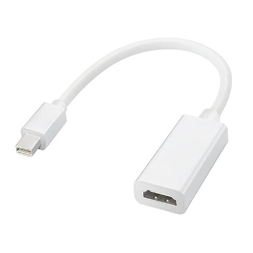 INECK - Adaptateur video Mini DisplayPort vers HDMI - Convertisseur Mini DP vers HDMI - Male/Femelle