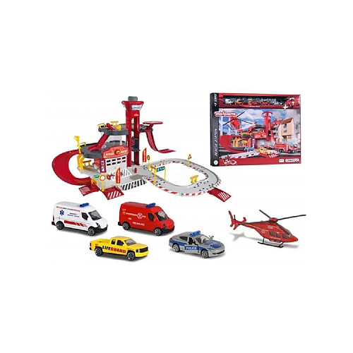 Majorette CREATIX Rescue Station + 5 Veh