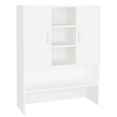 Maison Chic Meuble rangement de salle de bain | Meuble pour machine à laver | Armoire murale de bain Blanc 70,5x25,5x90 cm -GKD15664