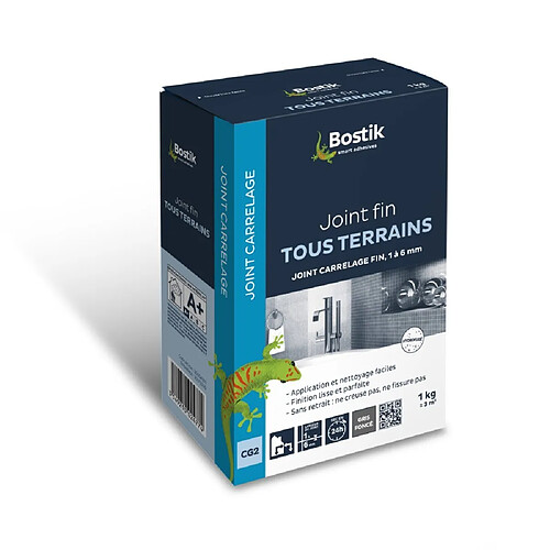 Joint de carelage fin gris foncé Bostik 1 kg