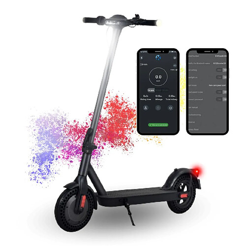 YOMME MOBILITÉ Trottinette Électrique Adulte Pas Cher - Modèle Fw-H10m - 350w - 3 Modes Vitesses 15/20/25 Km/H - Autonomie 30km - 10" - Avec App