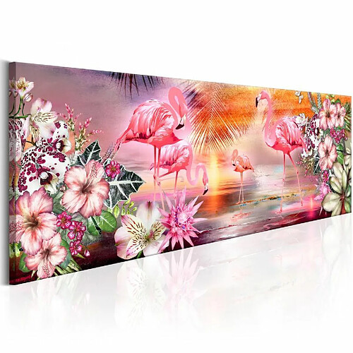 Paris Prix Tableau Imprimé Flamingoes Land 45 x 135 cm