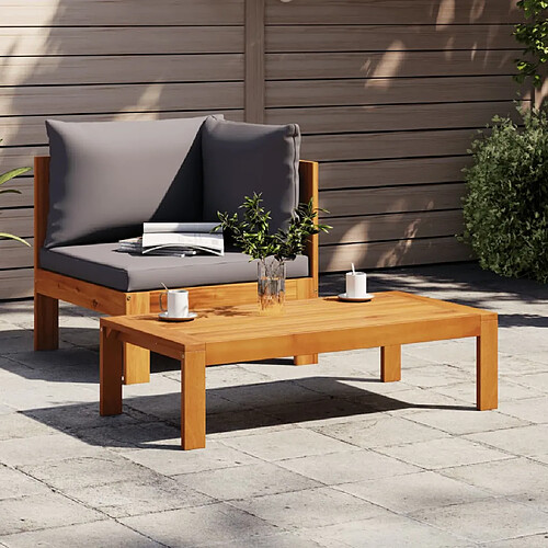 vidaXL Salon de jardin avec coussins 2 pcs bois massif acacia