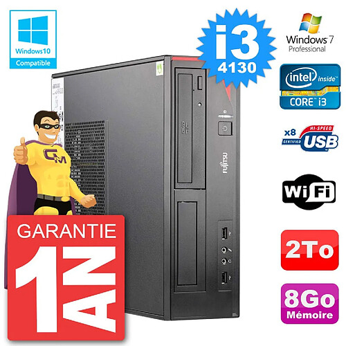 PC Fujitsu Esprimo E520 DT i3-4130 RAM 8Go Disque Dur 2To Graveur DVD Wifi W7 · Occasion