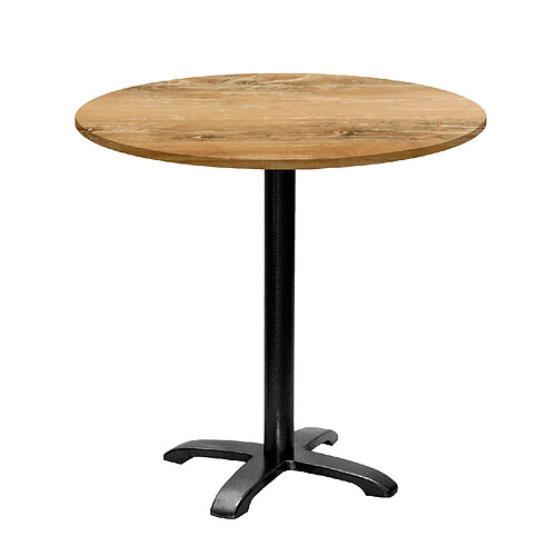 Restootab Table ronde Ø80cm - modèle Bazila chêne slovène