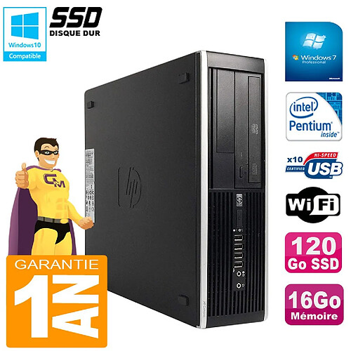 PC HP Compaq Pro 6300 SFF G630 RAM 16Go Disque 120Go SSD Graveur DVD Wifi W7 · Occasion