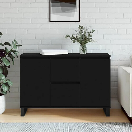 vidaXL Buffet noir 104x35x70 cm bois d’ingénierie