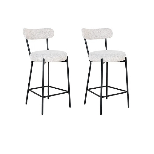 Lisa Design Ivanec - tabouret de bar - en tissu bouclette