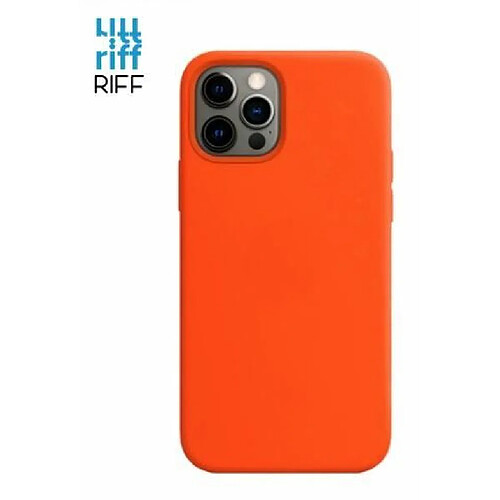 Riffi Coque arrière souple en silicone Riff Slim & Soft pour Apple iPhone 12 / 12 Pro Orange