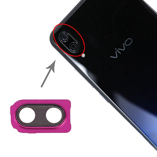 Wewoo Pièce détachée Cache-objectif d'appareil photo pour Vivo X23 rouge violacé