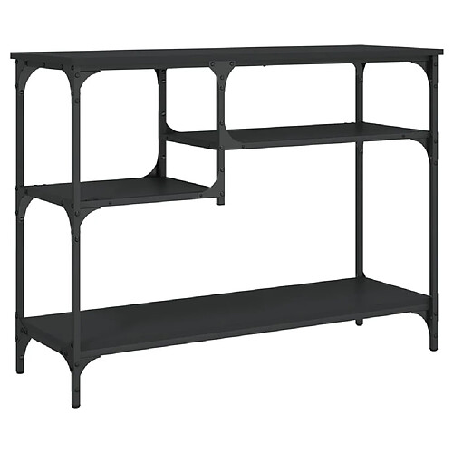 Maison Chic Table console | Meuble d'entrée | Table d'appoint avec étagères noir 100x35x75 cm -GKD29213