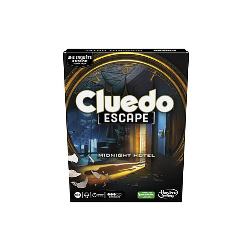 Jeu d enquête Hasbro Gaming Cluedo Escape Midnight Hotel