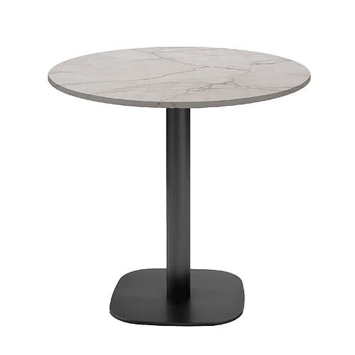 Restootab Table Ø70cm - modèle Round marbre yule