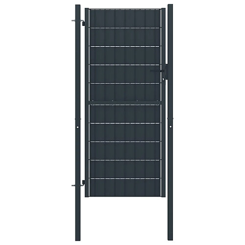 vidaXL Portail de clôture PVC et acier 100x164 cm Anthracite