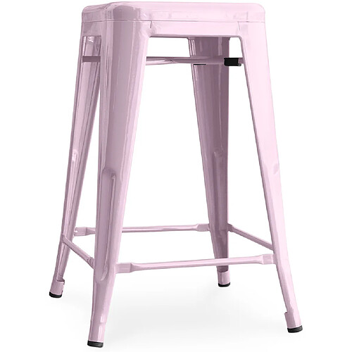 ICONIK INTERIOR Tabouret de bar - Design industriel - 60cm - Nouvelle édition - Stylix Rose pâle