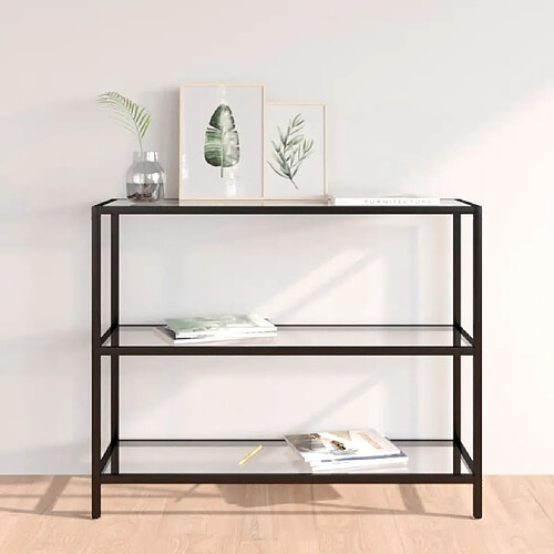 vidaXL Étagère transparent 100x36x90 cm verre trempé