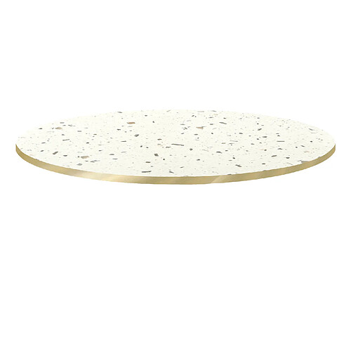 Restootab Plateau Ø120 decor terrazzo cassata chants laiton