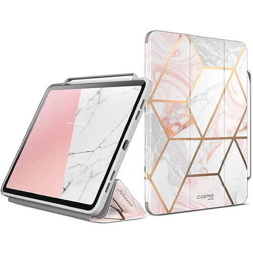 i-Blason Coque iPad Pro 2020 12,9 Pouces, Étui Housse de Protection Anti-Choc Smart Cover avec Support, Porte Apple Pencil, Mise en Veille Automatique [Cosmo] pour iPad Pro 12.9?? 2020 (Marbre)