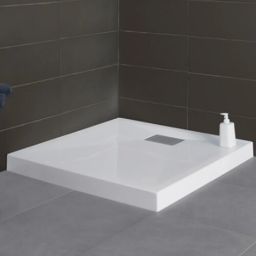 Aquaproducts Receveur douche carré Blanc extra plat 80 cm - Kinecompact 3046151