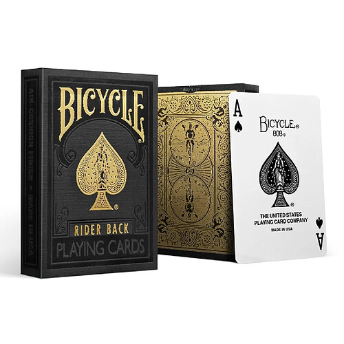 Universal Black Gold Poker Deck Limited Edition Poker Magic Poker Games Magic Skills Accessories(Le noir)