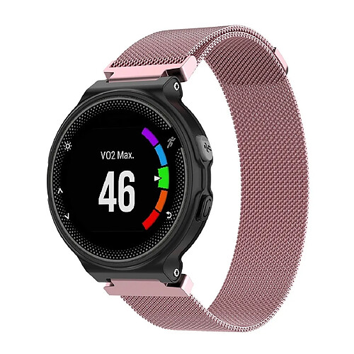 Wewoo Bracelet pour montre connectée milanaise Garmin Forerunner 235 26cm Rose