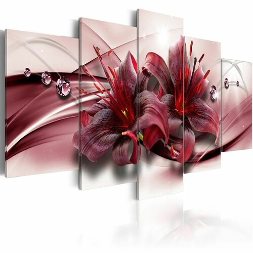 Paris Prix Tableau Imprimé Pink Lily 100 x 200 cm