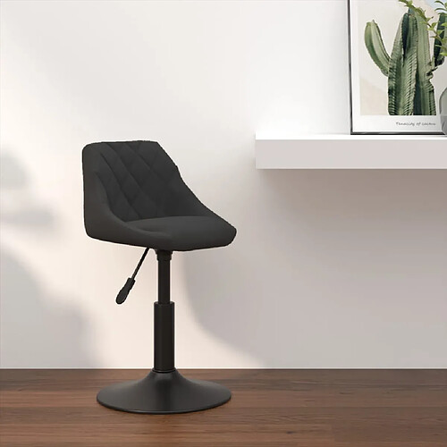 vidaXL Tabouret de bar Noir Velours