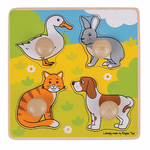 Bigjigs Toys Mon premier puzzle à chevilles - Animaux