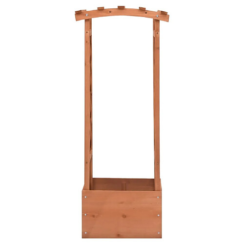 Maison Chic Jardinière,Bac à fleurs - pot de fleur à treillis avec arche 49x39x117 cm Bois de sapin -GKD24617