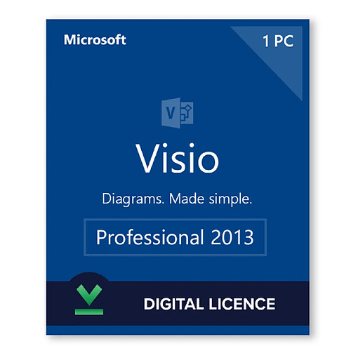 Microsoft Visio 2013 Professionnel - Licence numérique - Logiciel en téléchargement