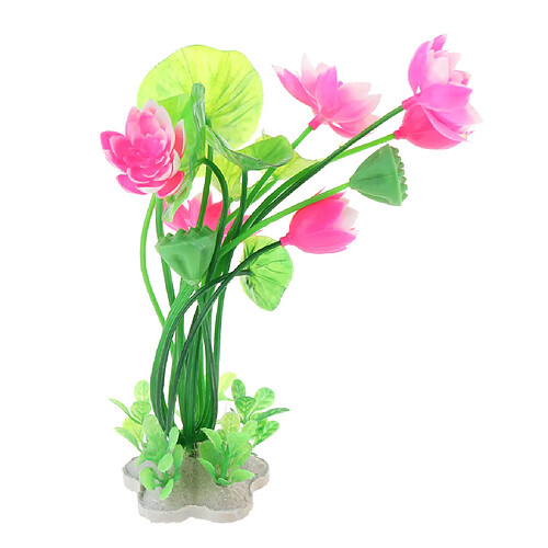 1 Pc Simulation Lotus Aquarium Paysage Poissons Artificiels Plantes Pourpres Pourpre