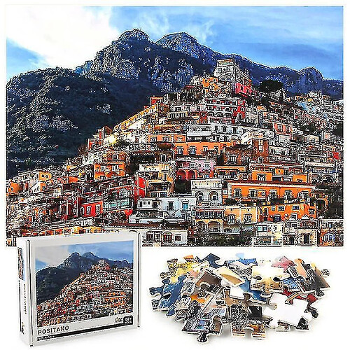 Universal Positano Puzzle Puzzle, 1000 puzzles de décompression pédagogique, décoration murale