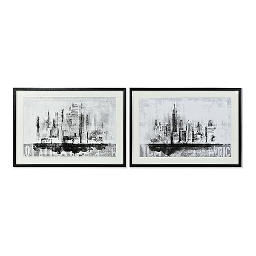 Cadre DKD Home Decor New York Toile New York (84 x 3 x 60 cm) (2 Unités)