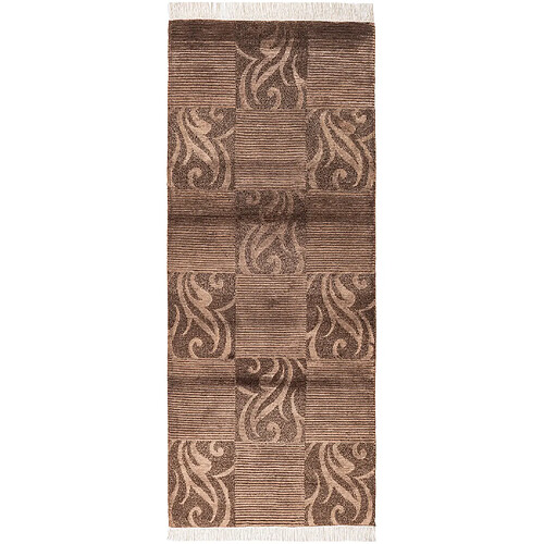 Vidal Tapis de couloir en laine 201x79 brun Darya