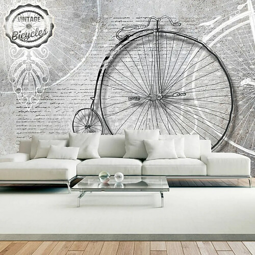 Paris Prix Papier Peint Vintage Bicycles Black & White 140 x 200 cm