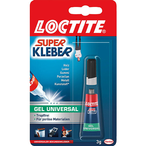 LOCTITE Colle universelle Gel, tube de 3g, sur carte blsiter ()